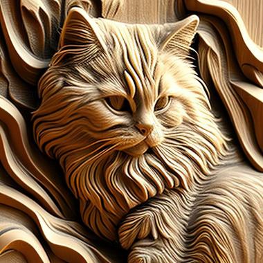 3D model Siberian cat (STL)